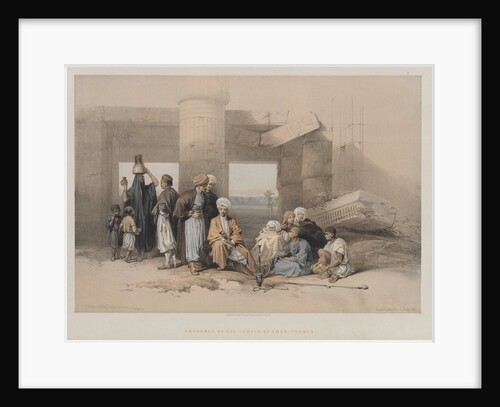 Egypt and Nubia, Volume II: Entrance of the Temple of Amun, Thebes, 1847 by Louis Haghe