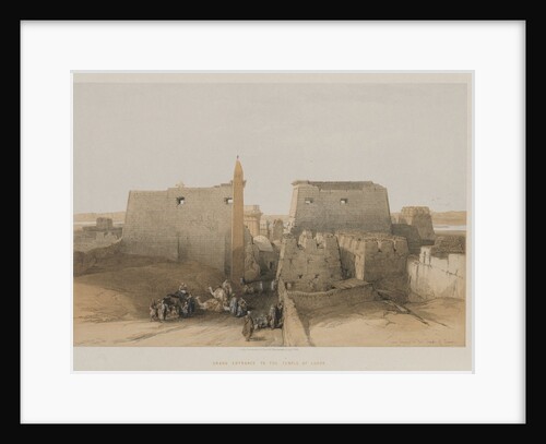 Egypt and Nubia, Volume II: Grand Entrance to the Temple of Luxor, 1848 by Louis Haghe