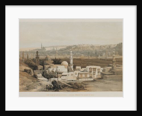 Egypt and Nubia, Volume III: Cairo from the Gate of Citzenib, Looking towards the Desert of Suez, 18 by Louis Haghe