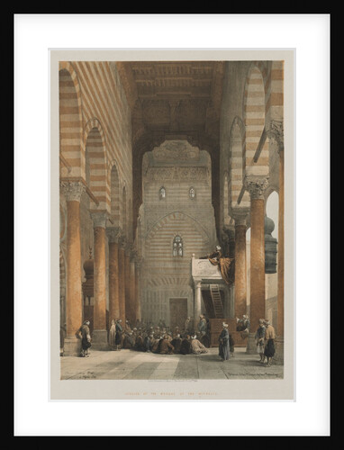 Egypt and Nubia, Volume III: Interior of the Mosque of the Metwalys, 1849 by Louis Haghe