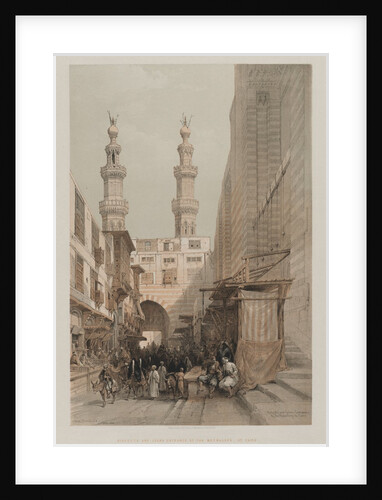 Egypt and Nubia, Volume III: Minarets, and Grand Entrance of the Metwaleys, at Cairo, 1848 by Louis Haghe