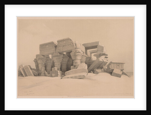 Egypt and Nubia: Volume I - No. 1, No. 2, Remains of the Portico of the Temple of Kom Ombo, 1838 by Louis Haghe