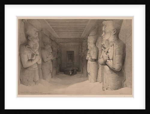 Egypt and Nubia: Volume I - No. 14, Interior of the Temple Aboo Simbel, 1836 by Louis Haghe