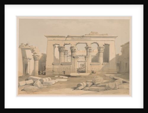 Egypt and Nubia: Volume I - No. 28, Portico of the Temple of Kalabshi, 1838 by Louis Haghe