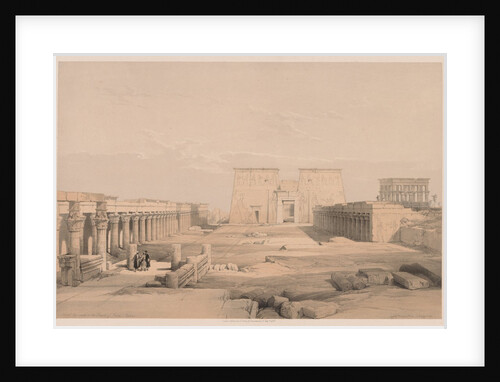 Egypt and Nubia: Volume I - No. 42, Grand Approach to the Temple of Philae, Nubia, 1838 by Louis Haghe