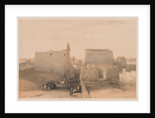 Egypt and Nubia: Volume II - No. 38, Grand Entrances to the Temple of Luxor, 1838 by Louis Haghe