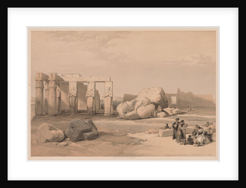 Egypt and Nubia: Volume II - No. 4, Fragments of the Great Colossi, at the Memnonium, 1838 by Louis Haghe