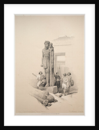 Egypt and Nubia: Volume II - No. 7, Colossi at Wady Saboua, 1838 by Louis Haghe