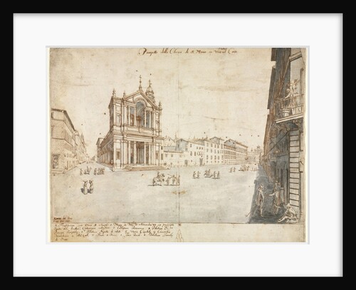 Eighteen Views of Rome: Santa Maria in Via Lata, 1665 by Lievin Cruyl