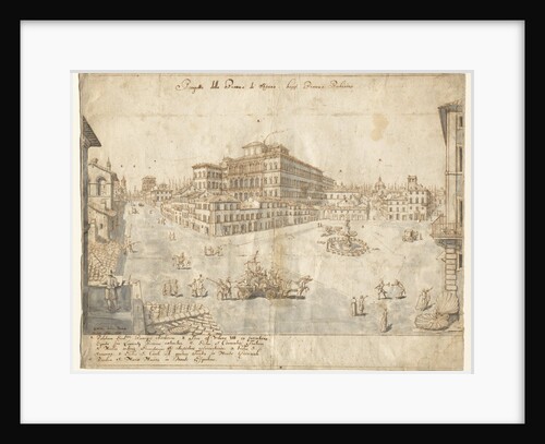 Eighteen Views of Rome: The Piazza Barberini, 1665 by Lievin Cruyl