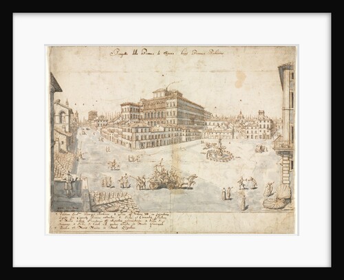 Eighteen Views of Rome: The Piazza Barberini…, 1665 by Lievin Cruyl