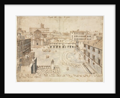 Eighteen Views of Rome: The Trevi Fountain, 1665 by Lievin Cruyl