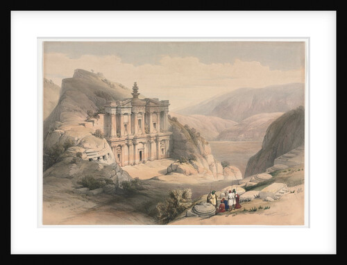 El Deir Petra, 1839 by David Roberts