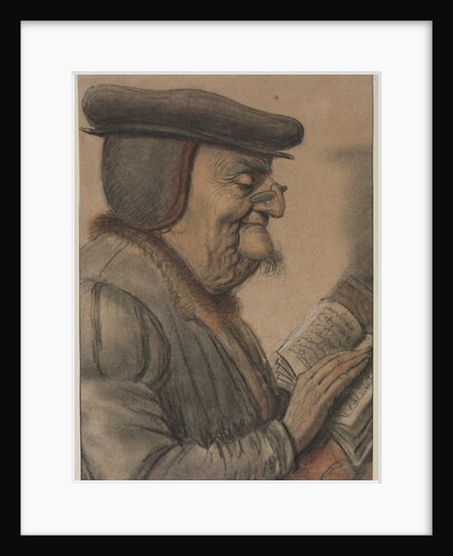 Elderly Man Reading a Book, first half 1600s by Nicolas Lagneau