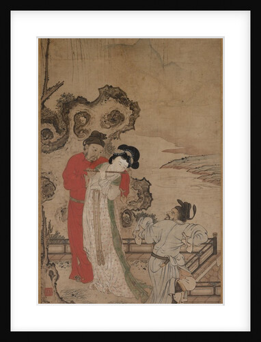Emperor Minghuang Teaching Yang Gueifei to Play the Flute, late 1400s-early 1500s by Choryusai