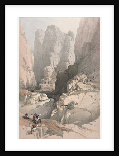 Entrance to Petra, the Theatre, 1839 by David Roberts