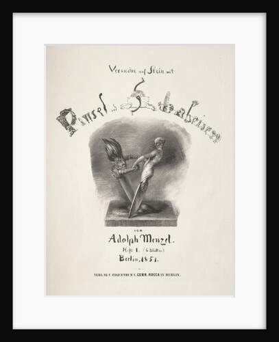 Essay on Stone with Brush and Scraper, 1851 by Adolph von Menzel