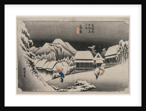 Evening Snow at Kambara, 1833 by Ando Hiroshige