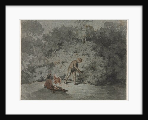 Faggot Gatherer Study of a Head seen from Below, third quarter 1600s by Francisque Millet (attributed to)