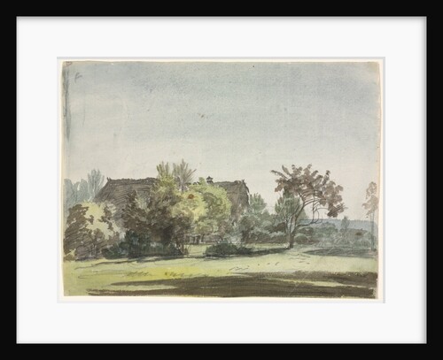 Farmhouse behind Trees, c. 1790 by Christoph Nathe
