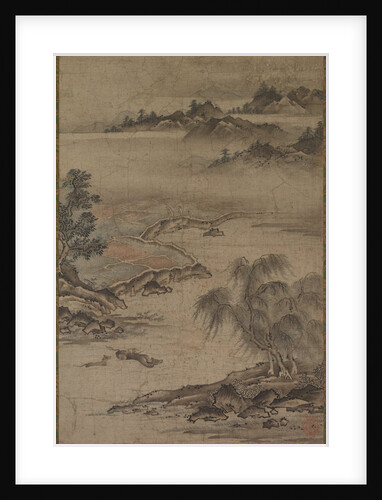 Farming and Herding Buffalo in Summer, mid- to late 1500s by Kan? J?shin