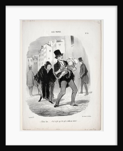 Fathers, plate 13: Come along, dear…, 1847 by Honoré Daumier