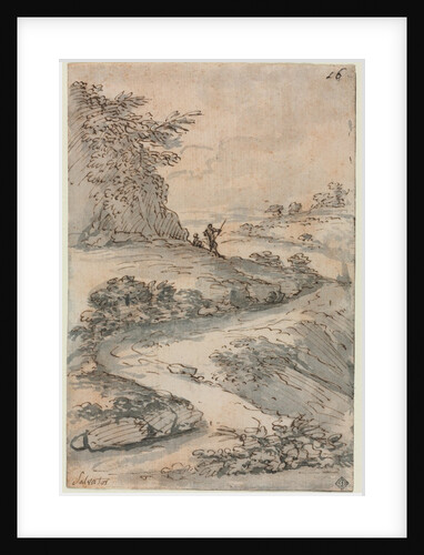 Figures on a Winding Road, mid-1600s by Salvator Rosa
