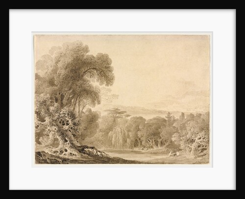 Figures Seated by a Lake in a Wooded Landscape, 1820 by John Martin