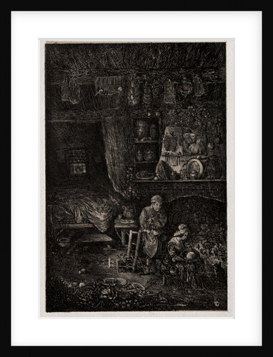 Flemish Interior, 1856 by Rodolphe Bresdin