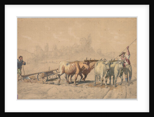 Four Oxen Pulling a Plough, 1853 by Constant Troyon