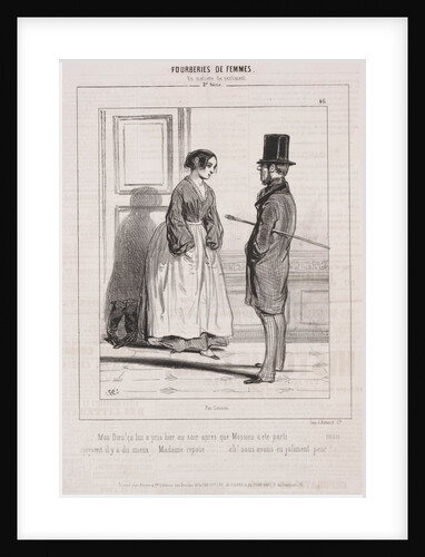 Fourberies de Femmes: En matière de sentiment, 1842 by Paul Gavarni