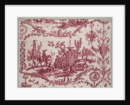 Fragments of Copperplate Printed Cotton, c. 1789 by Christophe Philippe Oberkampf (firm of); Jean-Baptiste Marie Hüet