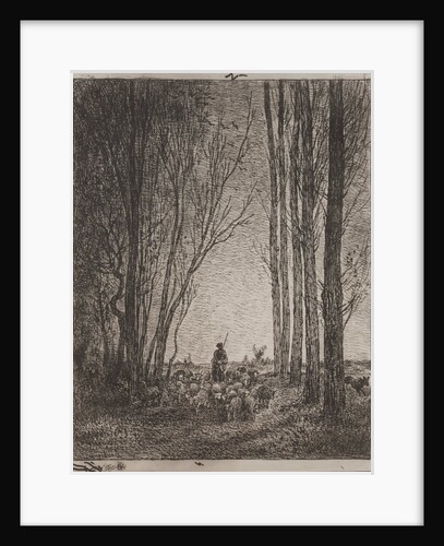 Gathering in the Flock, original impression 1862, printed in 1921 by Charles François Daubigny