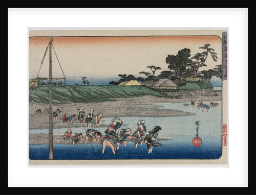 Gathering Shellfish at Low Tide at Susaki, from the series Famous Places in Edo, mid-1830s by Utagawa Hiroshige