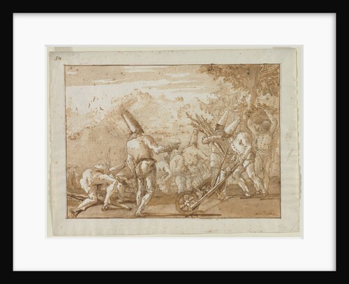 Gathering Wood, late 1790s by Giovanni Domenico Tiepolo
