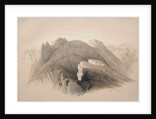 Gebil Hor. Mount Hor, from the Cliffs Encircling Petra, 1839 by David Roberts
