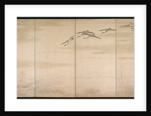 Geese, Reeds and Water, 1800s by Yamamoto Baiitsu