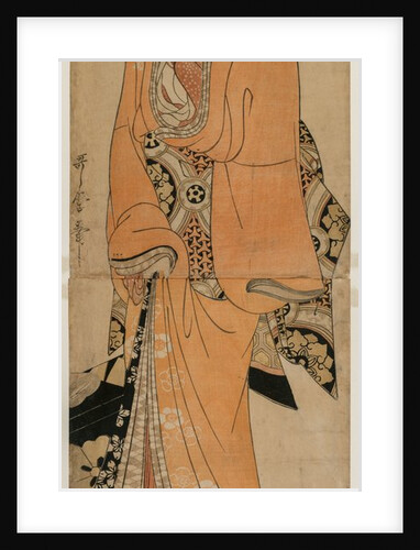 Geisha Standing Beside a Shamisen Case, c. 1810 by Utamaro II