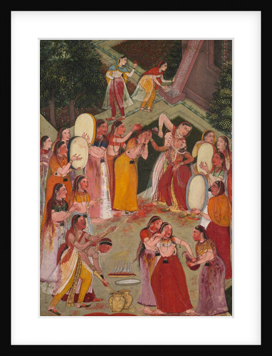 Girls Spraying Each Other at Holi, c. 1640-1650 by Unknown