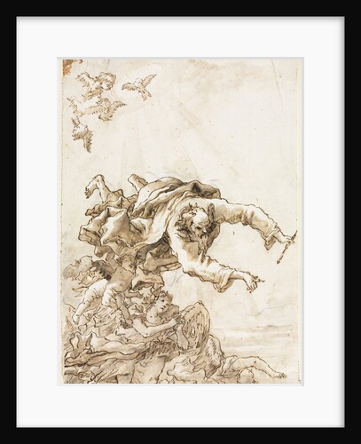 God the Father with Angels and Cherubs, 1758 or after by Giovanni Domenico Tiepolo