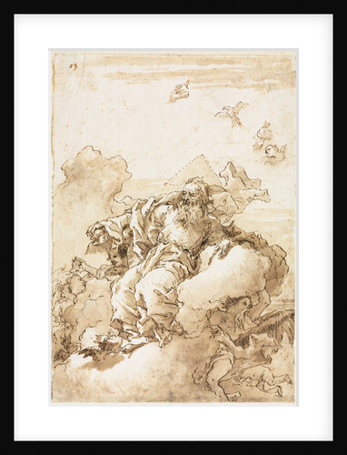 God the Father with Symbol of the Trinity, 1758 or after by Giovanni Domenico Tiepolo