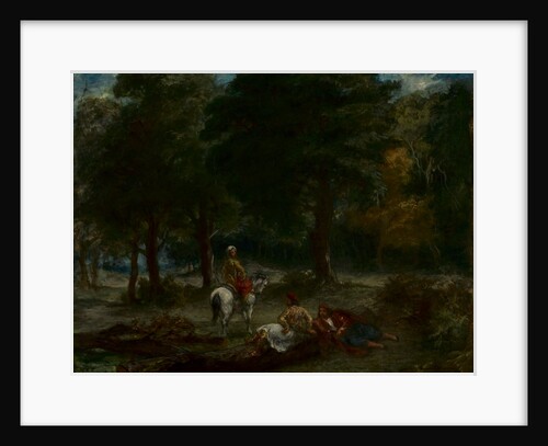Greek Cavalry Men Resting in Forest, 1858 by Eugène Delacroix