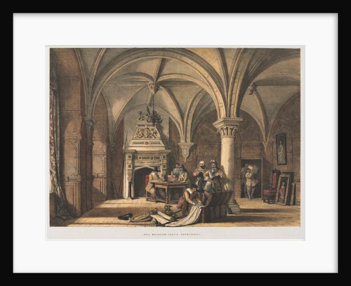 Hall, Bolsover Castle, Derbyshire, 1840 by Joseph Nash