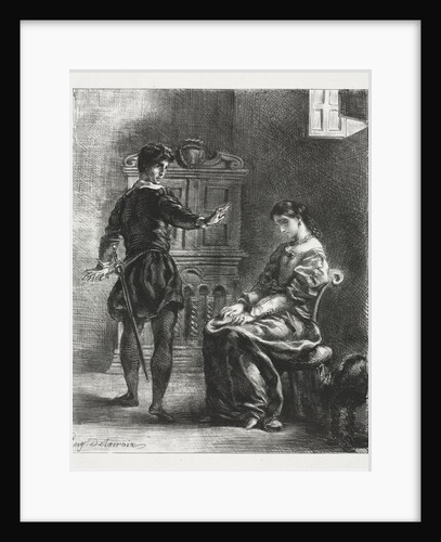 Hamlet: Hamlet and Ophelia, 1834 by Eugène Delacroix