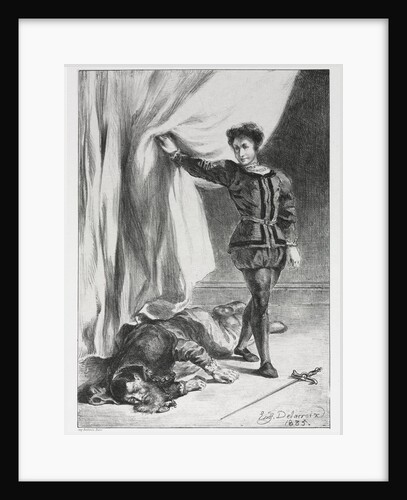Hamlet: Hamlet and the Corpse of Polonius, 1835 by Eugène Delacroix