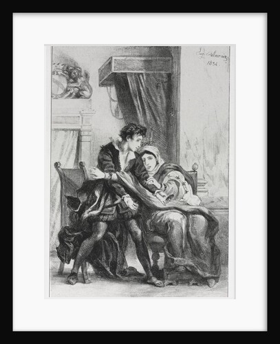 Hamlet: Hamlet and the Queen, 1834 by Eugène Delacroix