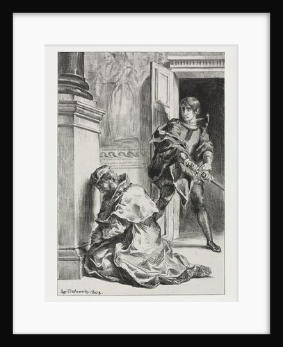 Hamlet: Hamlet Attempts to Kill the King, 1843 by Eugène Delacroix