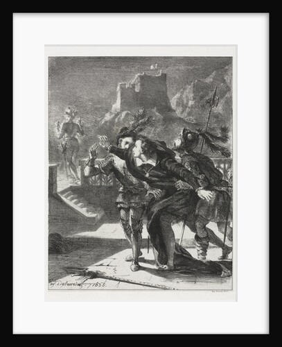 Hamlet: Hamlet Rushes to Follow the Ghost of his Father, 1835 by Eugène Delacroix