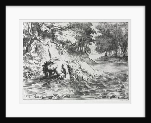Hamlet: The Death of Ophelia, 1843 by Eugène Delacroix