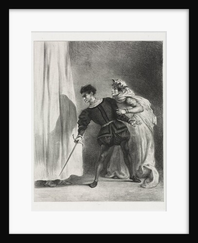 Hamlet: The Murder of Polonius, 1834 by Eugène Delacroix